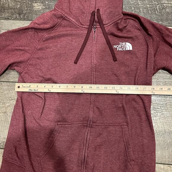 The North Face Women's Half Dome Full Zip Hoodie Maroon Size L - Picture 3 of 7